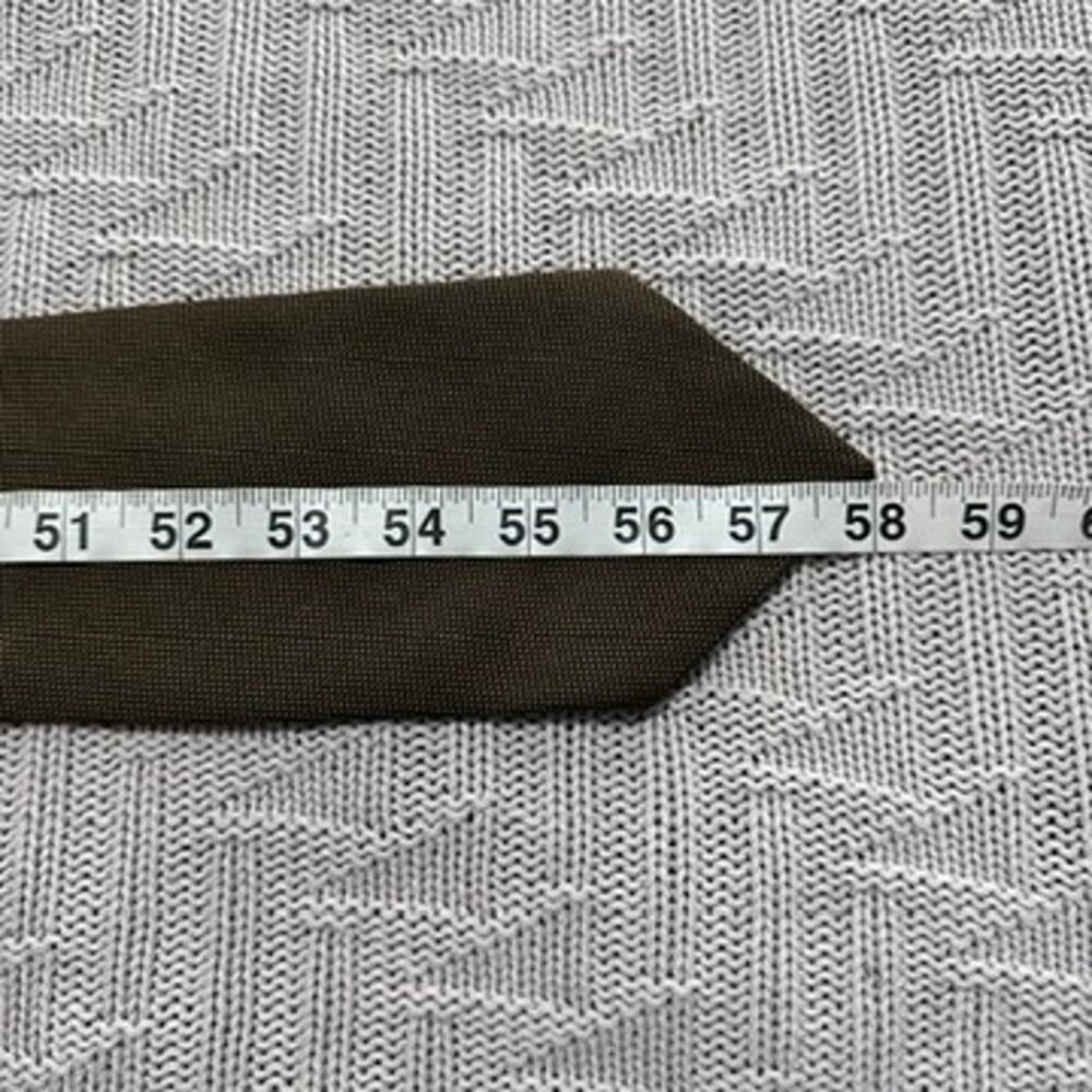 Vintage Burberry brown textured silk tie - Picture 6 of 7